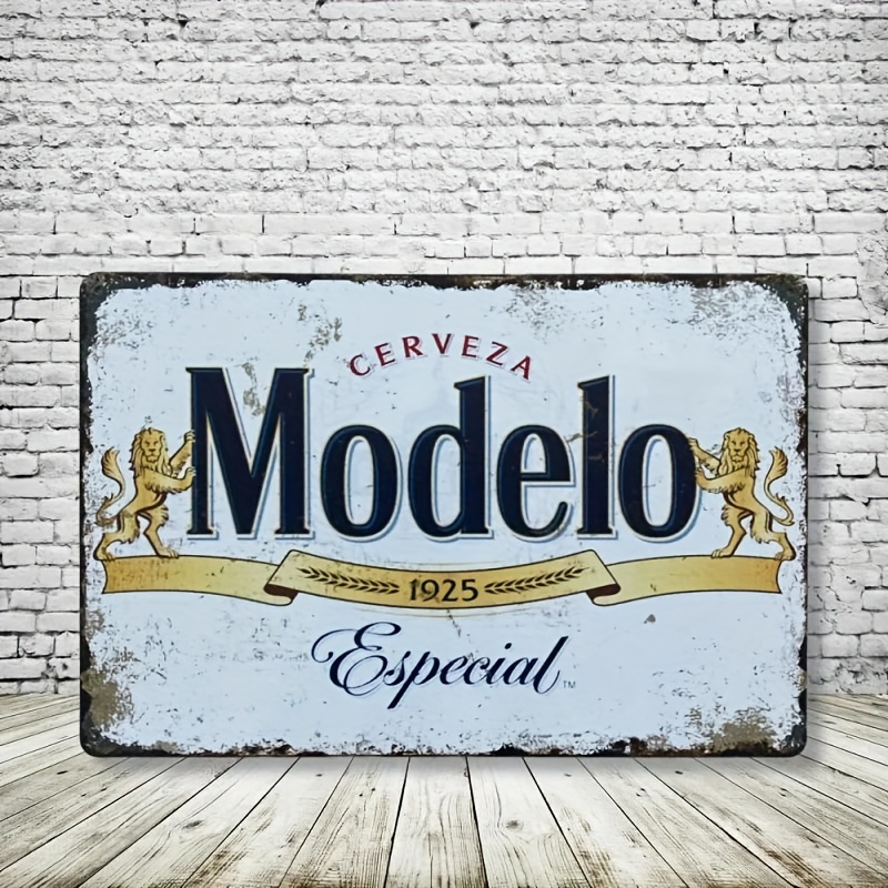 Vintage Collectible Tins - Vintage Metallic Tin Beer Logo Sign