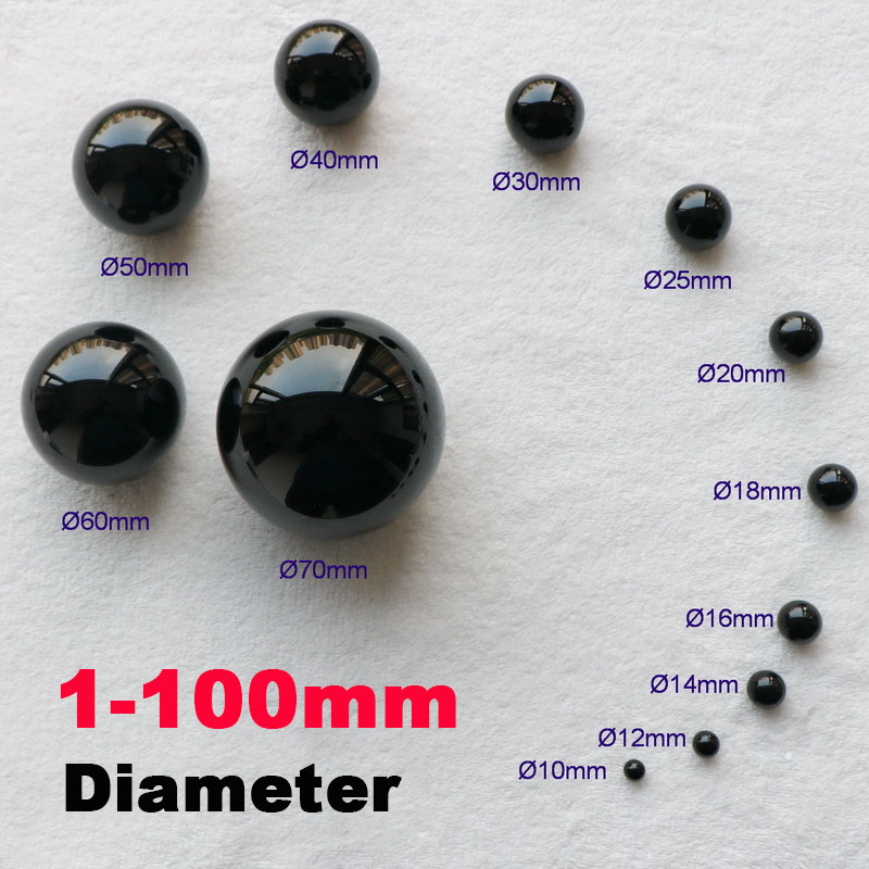 Vintage Collectible Marbles - Black Glass Marble 1-100mm Glass Beads