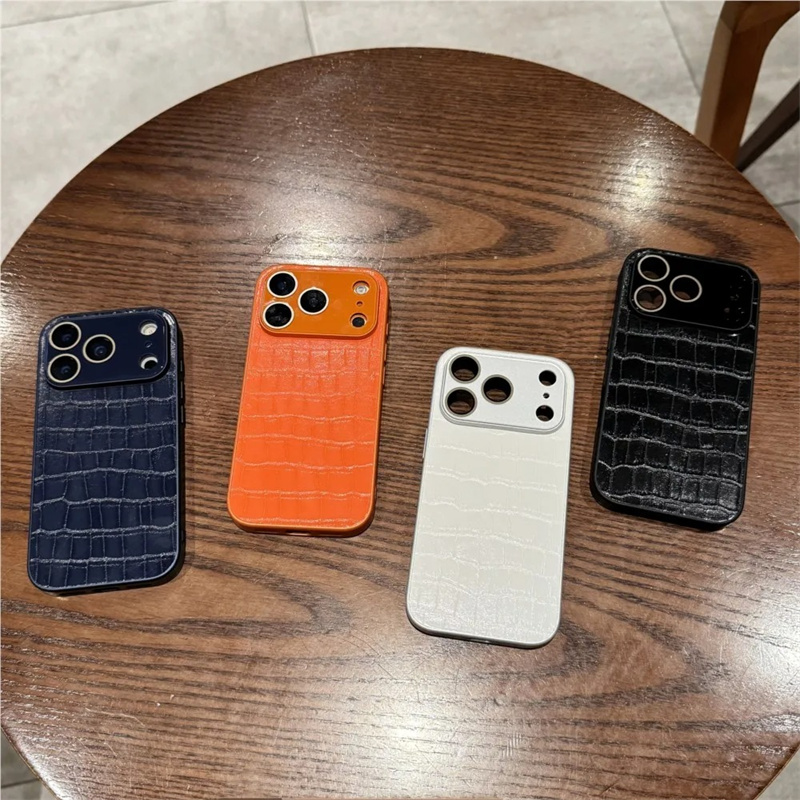 Camera Leather Case - Luxury Crocodile Leather Soft Case For