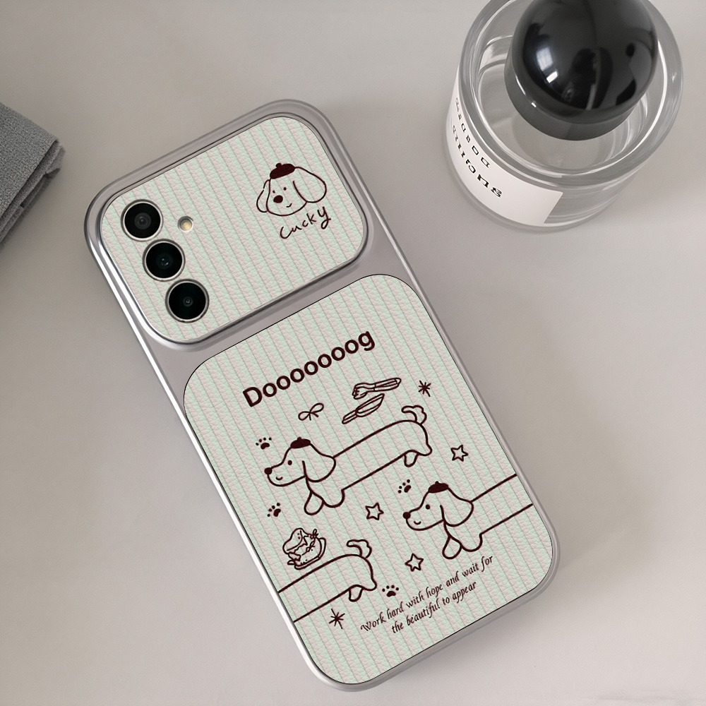 Cartoon Dachshund Phone Case F - огляд і ціна Camera Leather Case