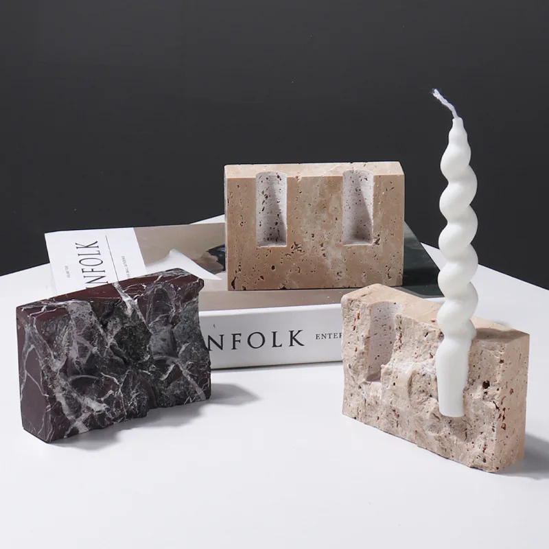 Natural Marble Stone Candle Ho - огляд і ціна Vintage Collectible Marbles