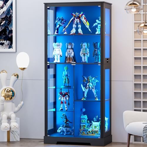 71'' Display Cabinet with 5-Ti - огляд і ціна Collectible & Vintage Dolls For Wedding