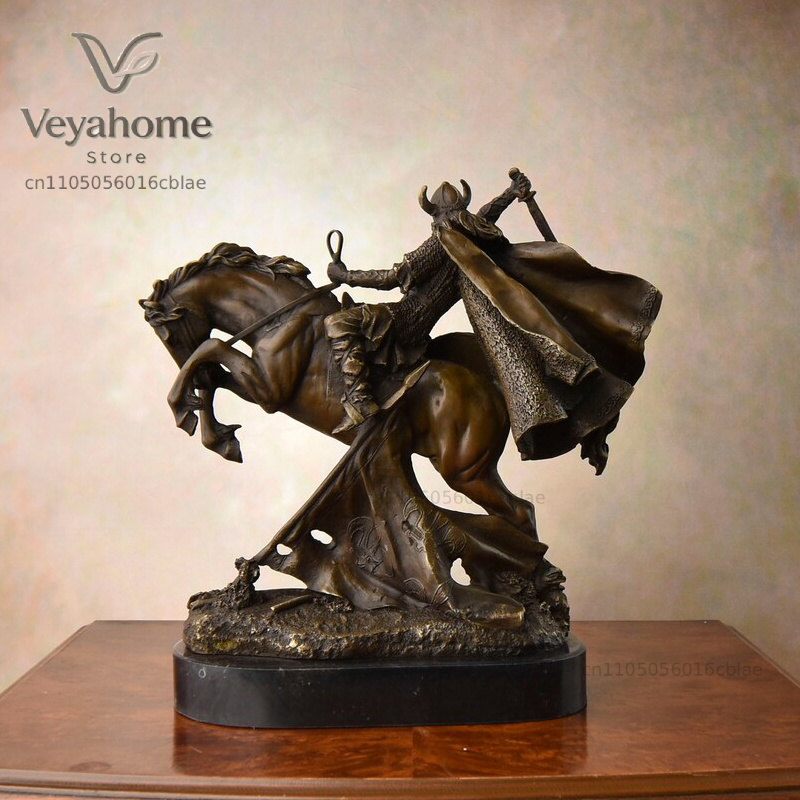 Bronze Medieval Warrior Riding - огляд і ціна Vintage Collectible Marbles