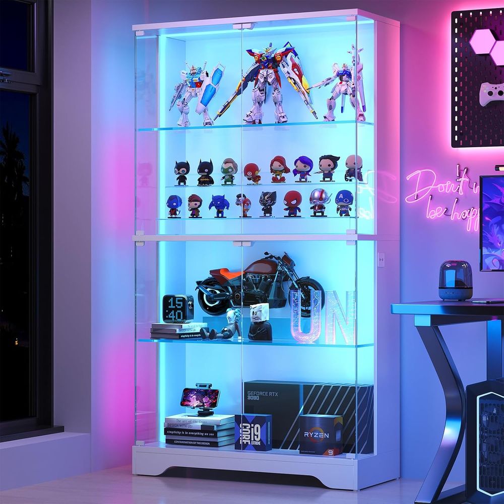 4-Tier Glass Display Cabinet w - огляд і ціна Collectible & Vintage Dolls For Wedding