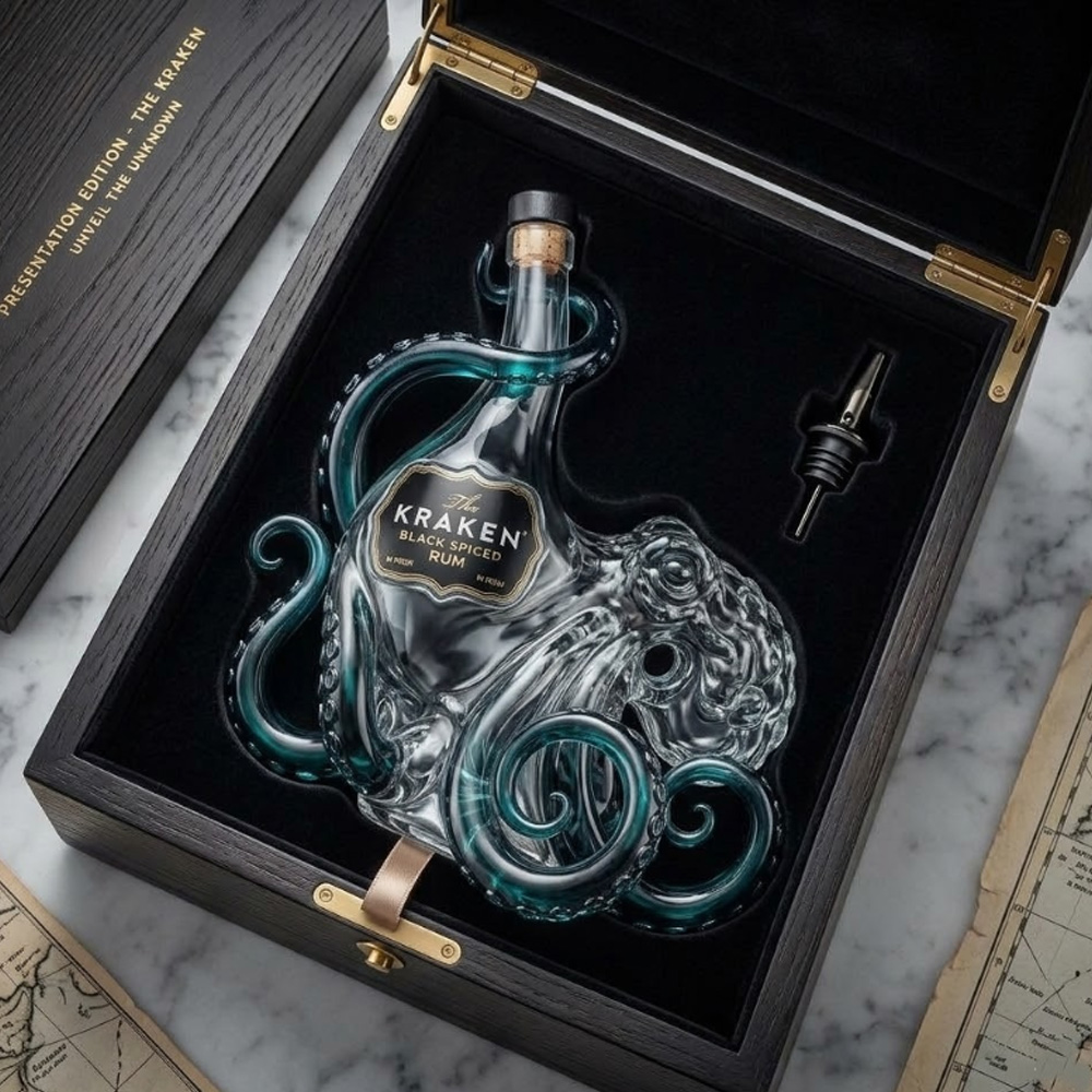 Vintage Kraken Octopus Whiskey - огляд і ціна Vintage Collectible Glassware