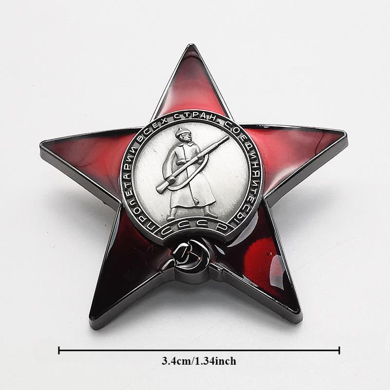 1Pc Red Star Badge Lapel Pins  - огляд і ціна Vintage Collectible Classics